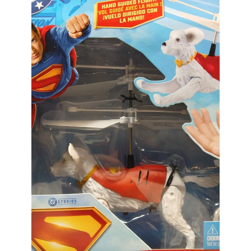 DC Superman Flying Krypto Hand Guided Flight Toy Spin Master Dog Figure New‎